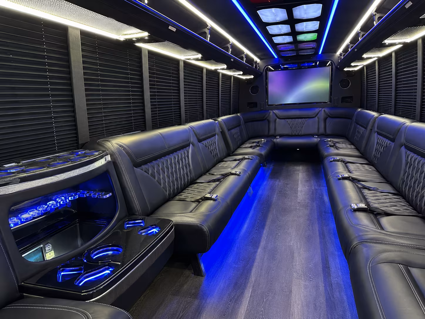 citrus heights 20 passenger party bus inside