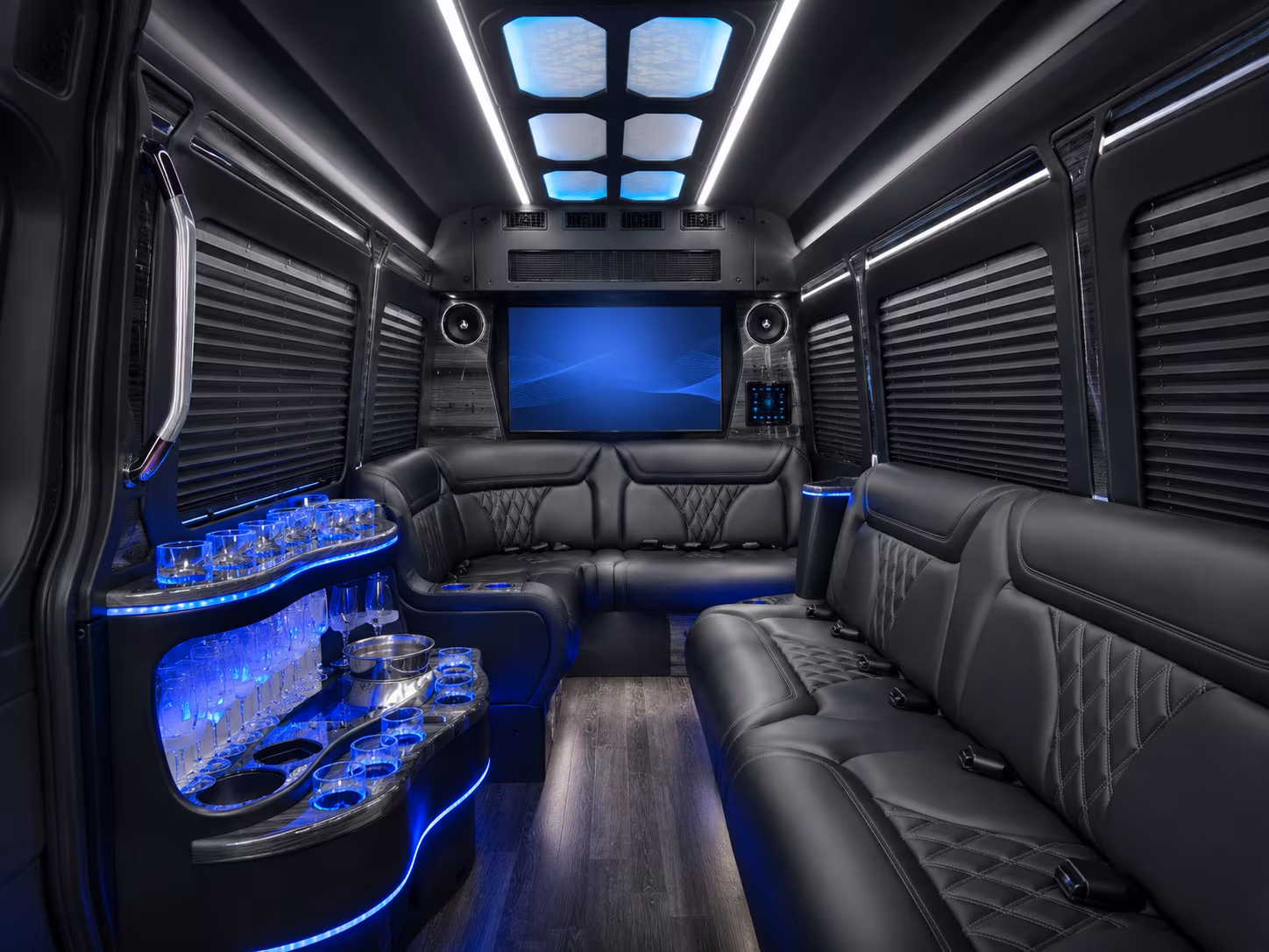 citrus heights 25 passenger party bus inside