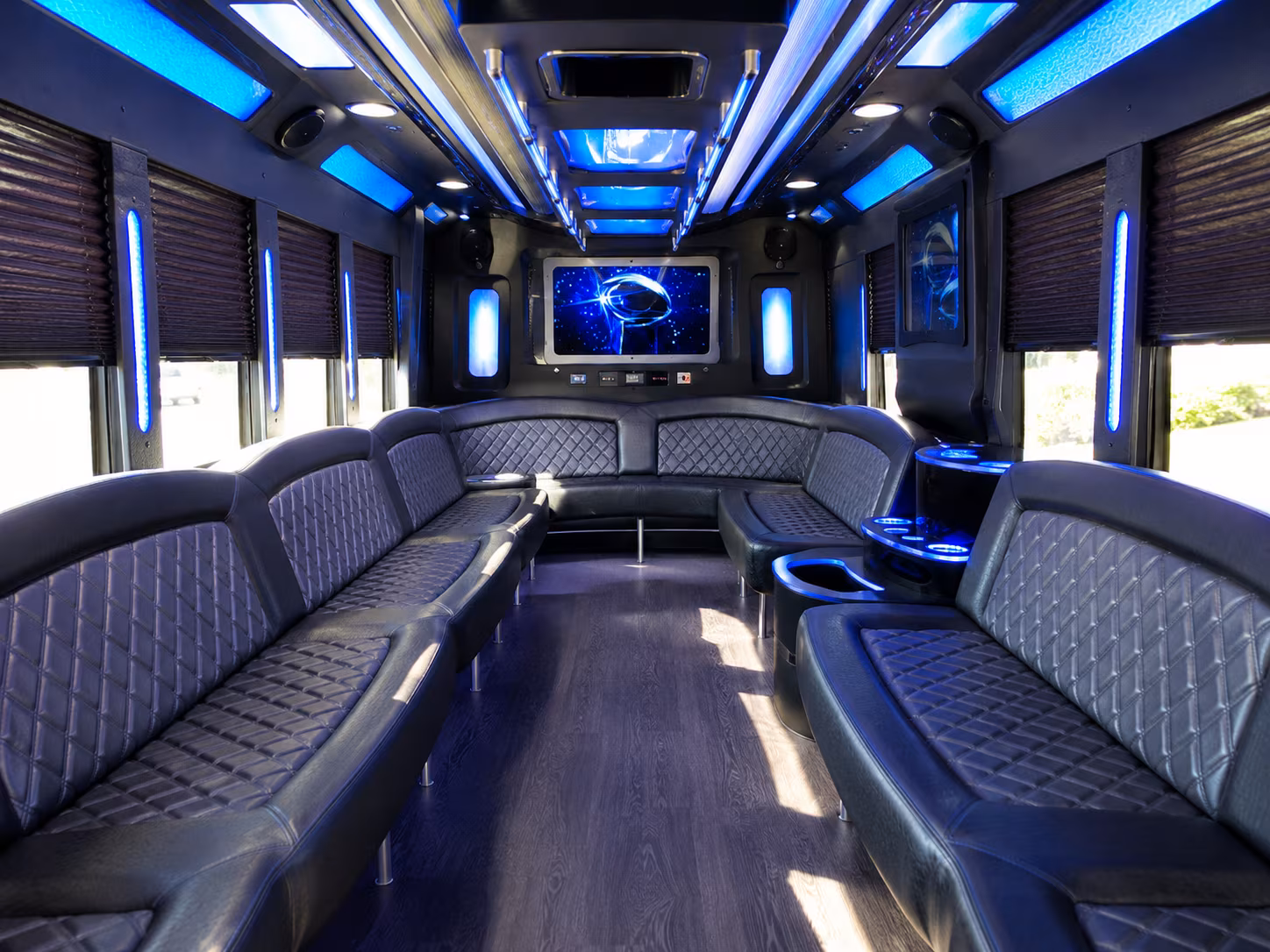 citrus heights 28 passenger party bus inside