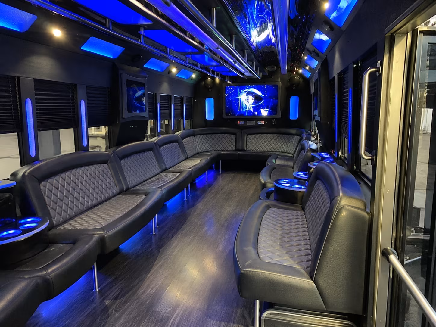 citrus heights 28 passenger party bus interior