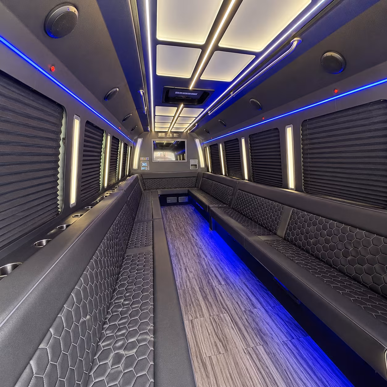 citrus heights 30 passenger party bus interior