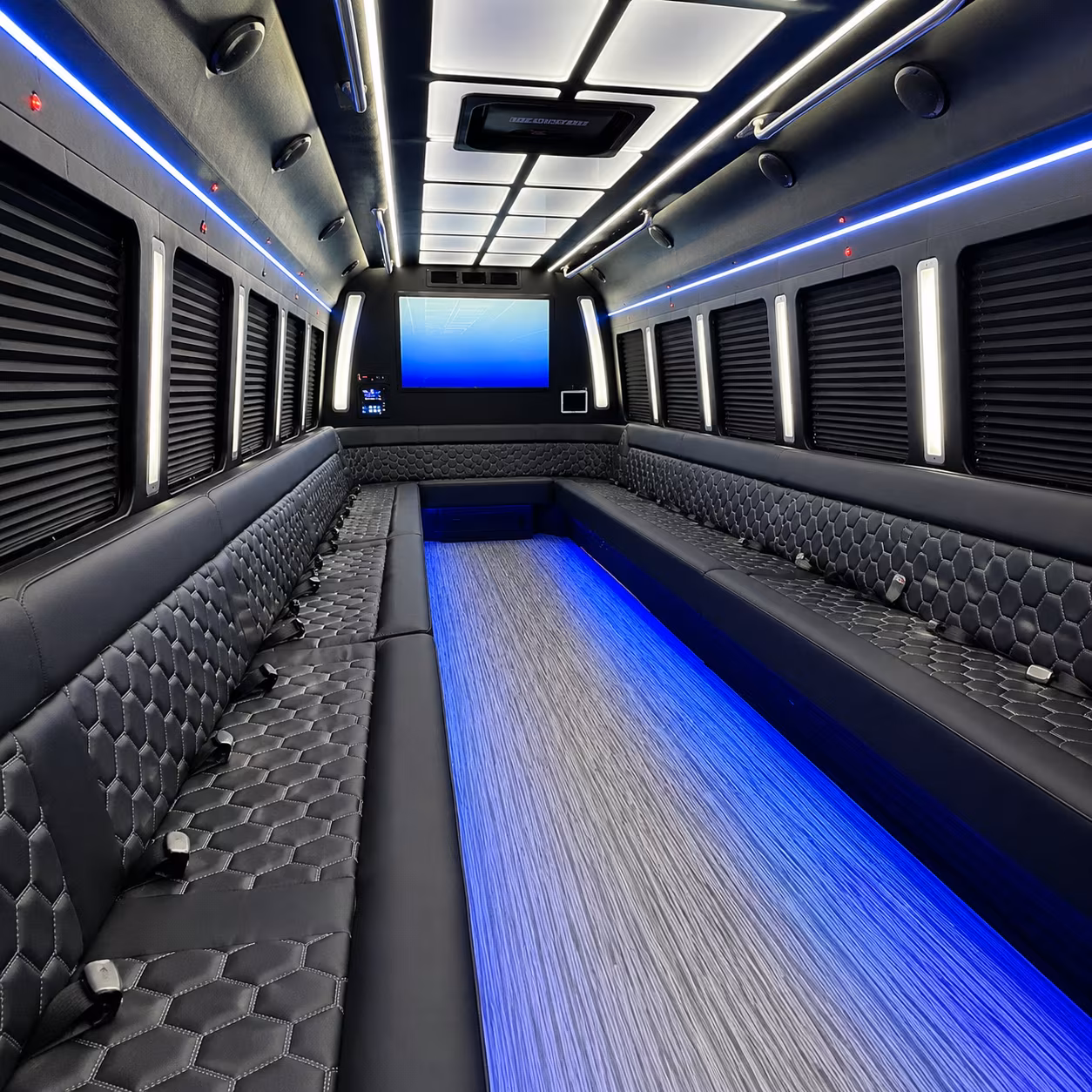 citrus heights 50 passenger party bus inside