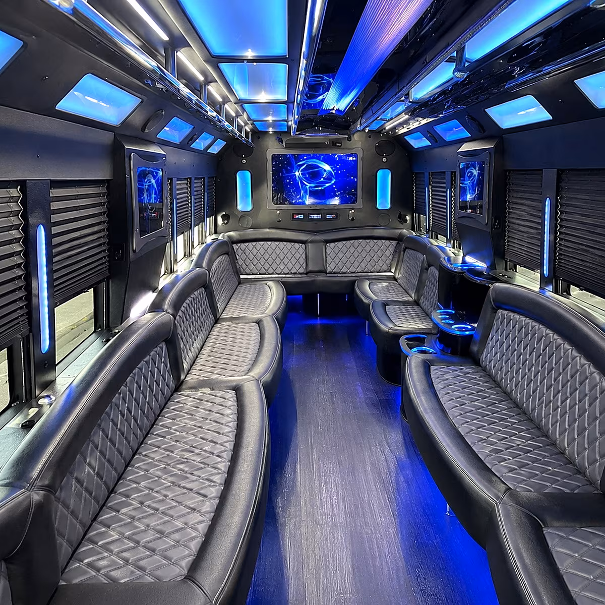 citrus heights 50 passenger party bus interior